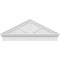 Ekena Millwork Peaked Cap 3 Spoke Architectural PVC Combination Pediment, 46"W x 18-3/8"H x 2-3/4"P (Pitch 6/12) PEDPC046X185PKC03 - alternate 3